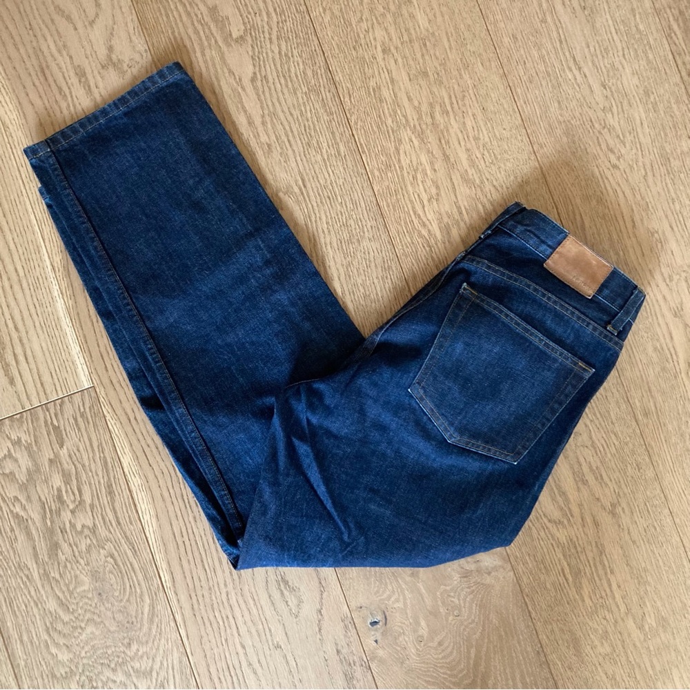 J Crew Regular Fit Wrinkle Finish Button Fly 100% Cotton Jeans 32x30